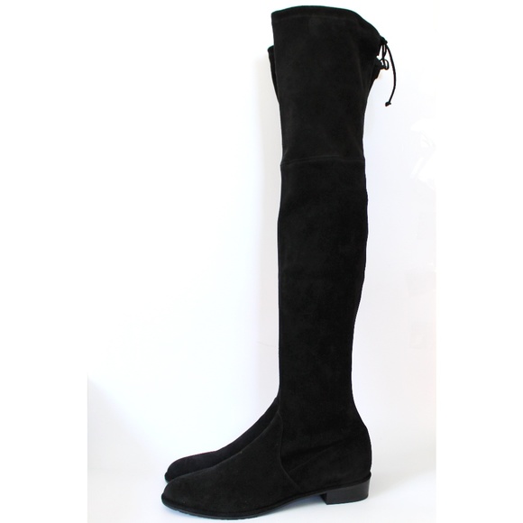 NEW Stuart Weitzman LowLand Suede OTK Black Boots - Iconic Fall/Winter Staple - Picture 4 of 16